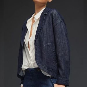 Pilcro Circle Denim Blazer
